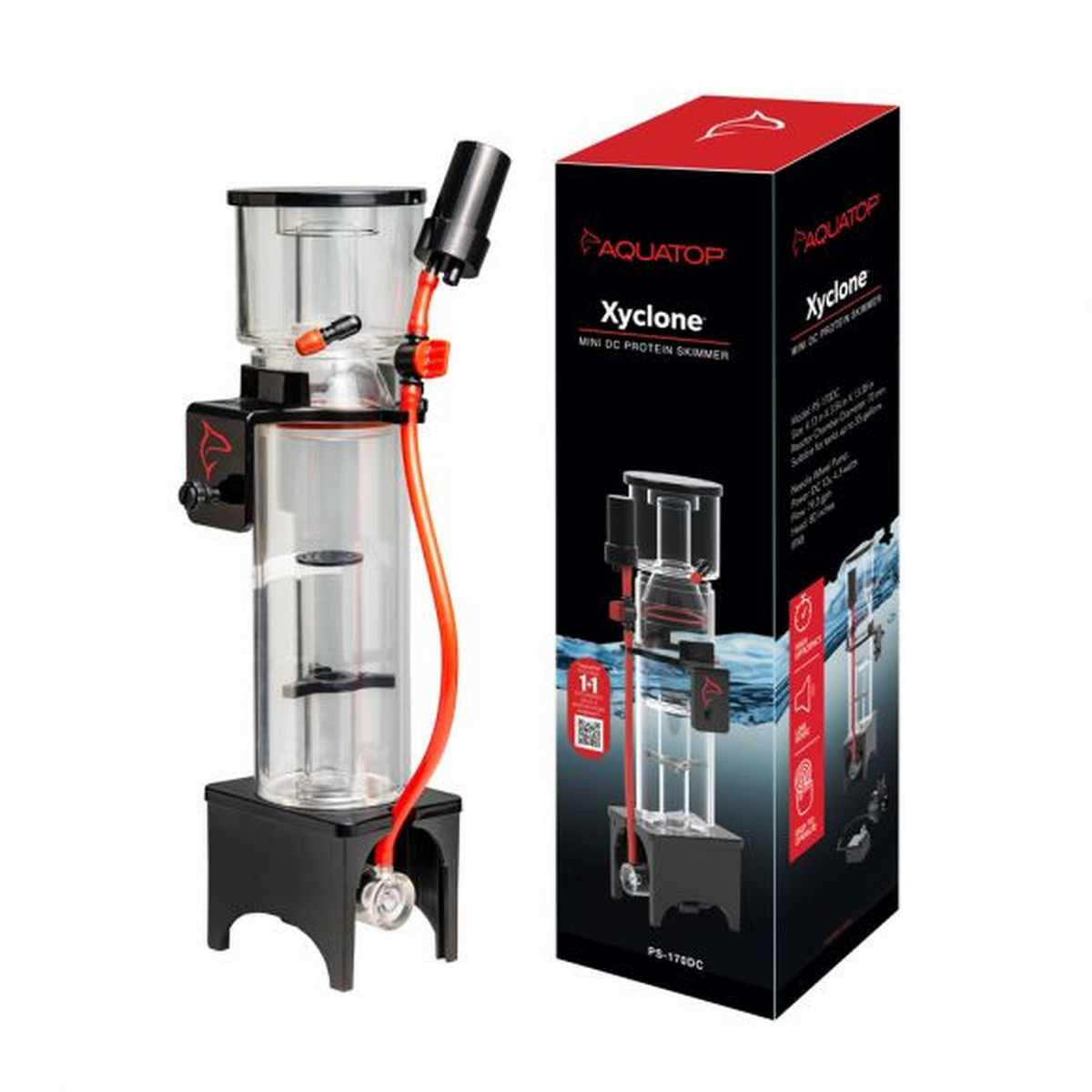 AQUATOP Xyclone Mini DC Protein Skimmer for Tanks Up to 55 Gallons – In-Sump/Hang-On (PS-170DC