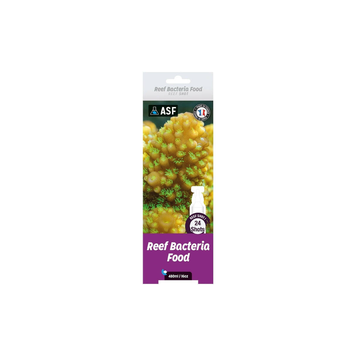 ASF Reef Shots Reef Bacteria Food — 24 Single-Use Shots