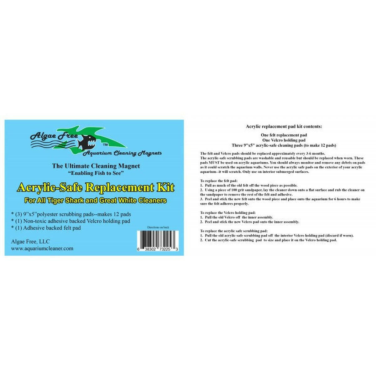 Algae Free Large Acrylic Kit for Tiger Shark & Great White Algae Free