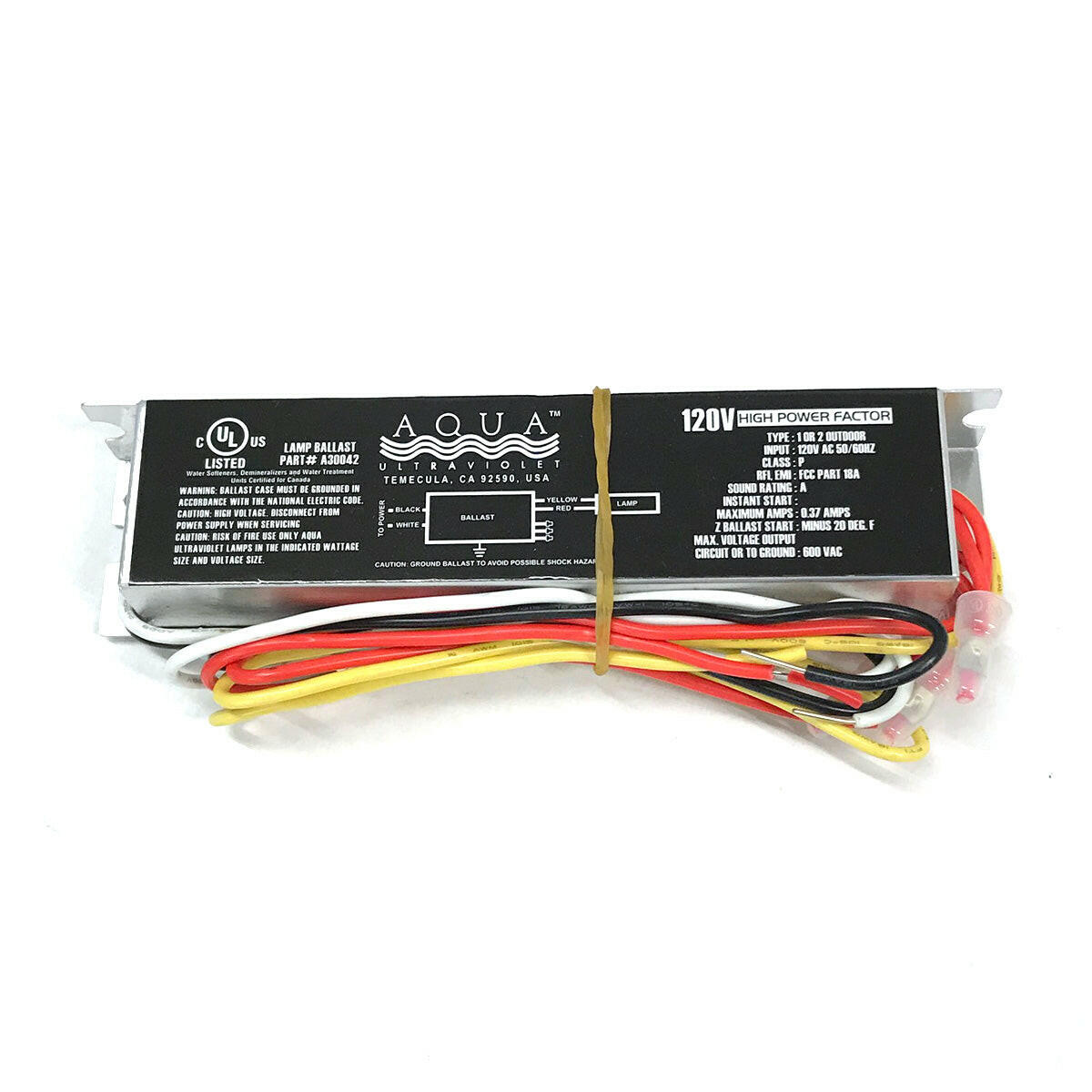 AquaUltraviolet 80 Watt Replacement Raw Transformer/Ballast Aqua Ultraviolet