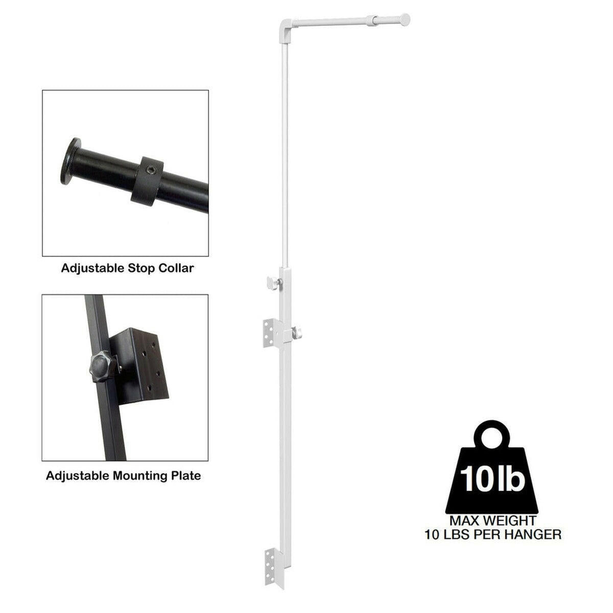 Aquatic Life Aquatic Life Universal & Hybrid Fixture Hanger, White Each Aquatic Life