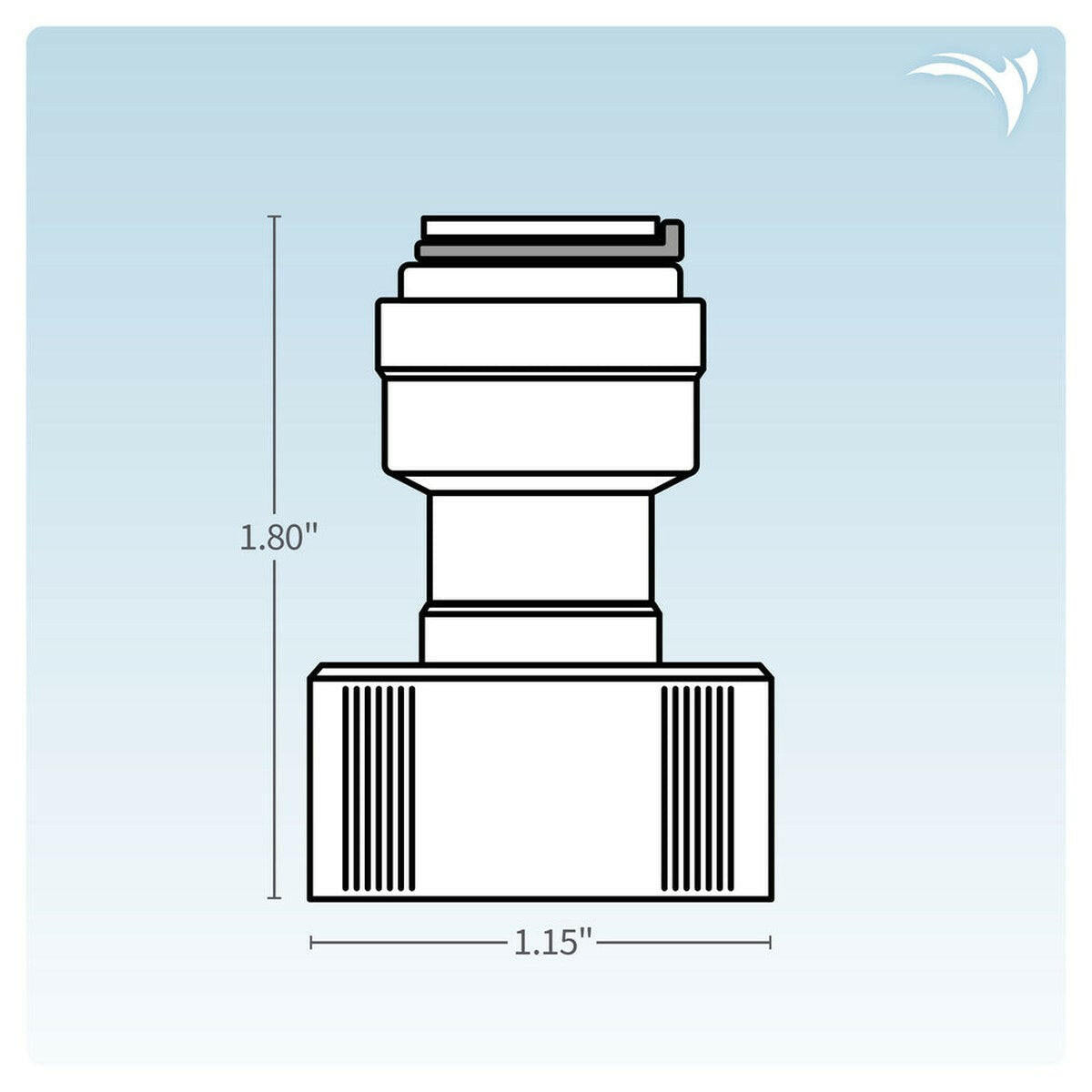 Aquatic Life Buddie Fit Speed-Fit Connector 1/4" x Faucet Attachment, 2 Count Aquatic Life