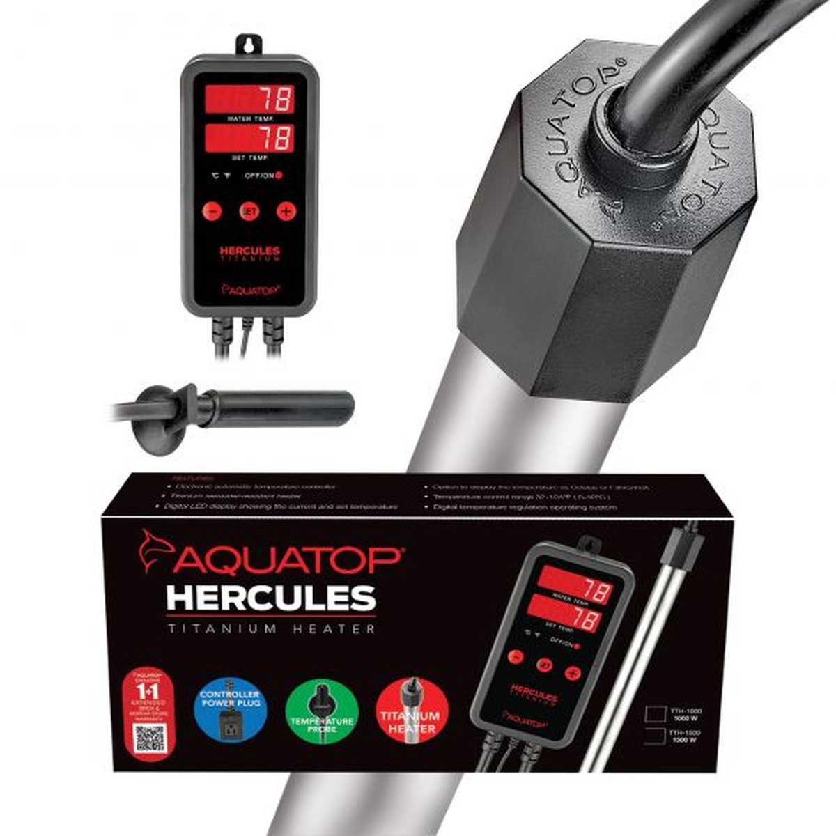 Aquatop Hercules 1,500 Watt Titanium Heater w/ Single Digital Controller Aquatop