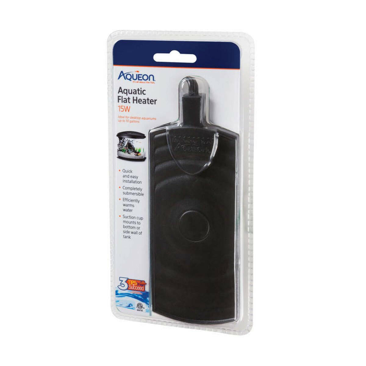 Aqueon 15W Flat Submersible Aquarium Heater – For 4 to 10 Gallon Tanks