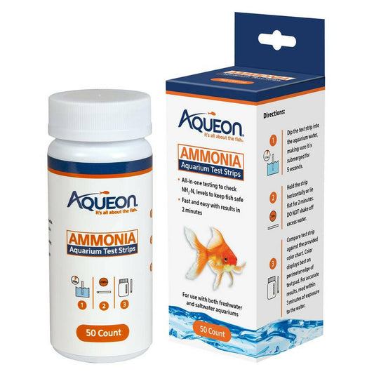 Aqueon Ammonia Aquarium Test Strips.