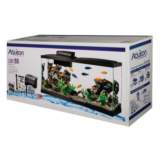 Aqueon Aquarium Starter Kit with LED Lighting 55G.