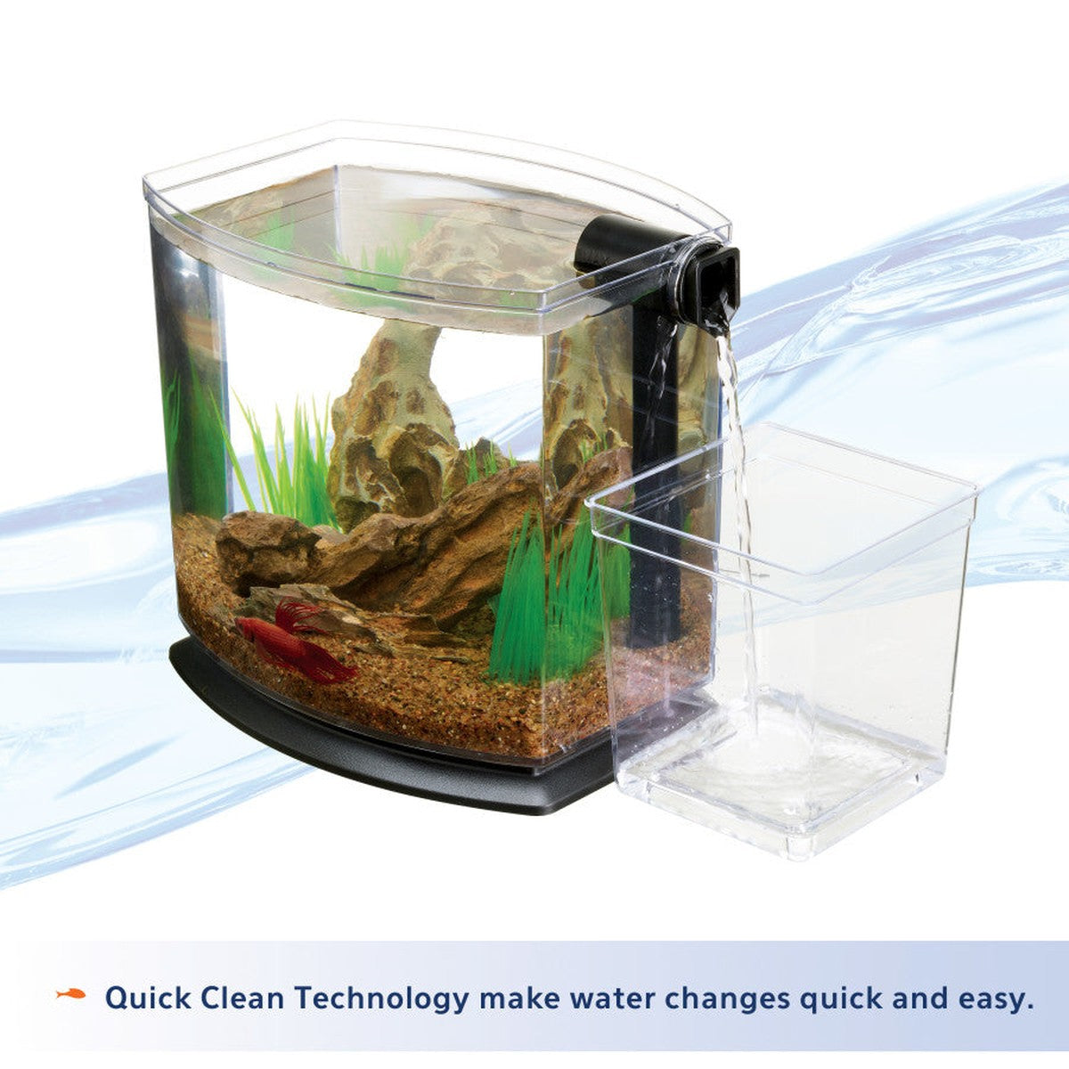 Aqueon BettaBow with Quick Clean Technology Aquarium Kit Aqueon