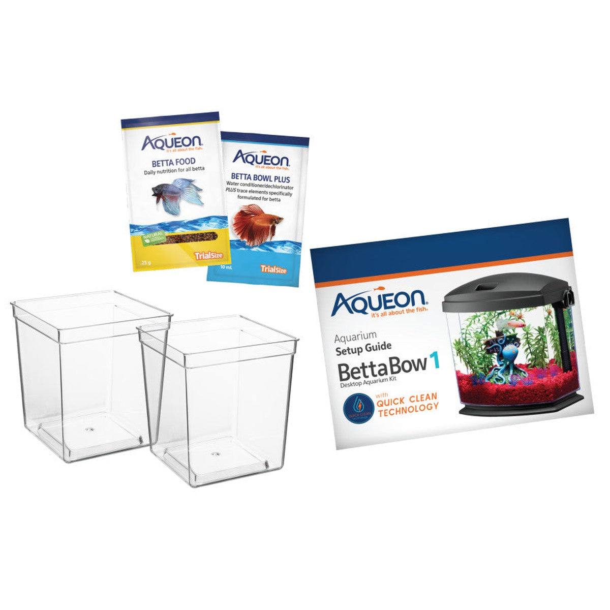 Aqueon BettaBow with Quick Clean Technology Aquarium Kit Aqueon