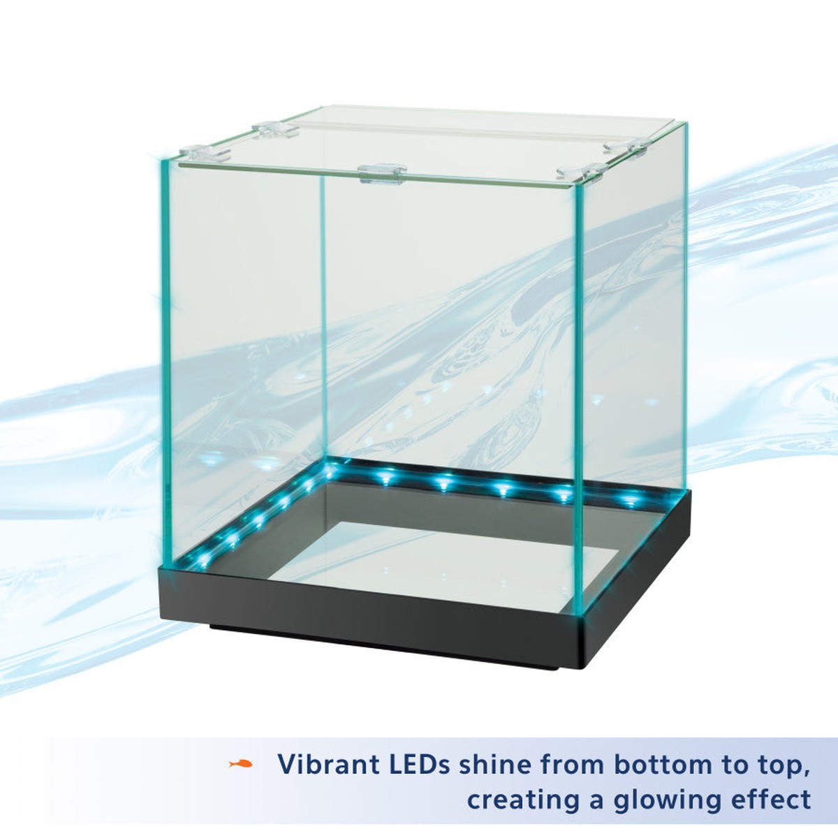 Aqueon Edgelit Rimless Cube Glass Aquariums Aqueon