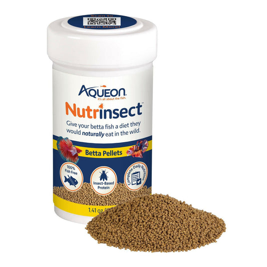 Aqueon Nutrinsect FishFree Fish Food Betta Pellets.