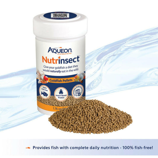 Aqueon Nutrinsect FishFree Fish Food Goldfish Pellets.