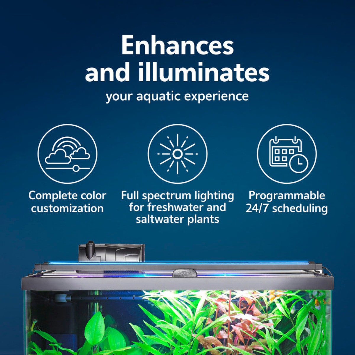 Aqueon OptiBright Smart LED Light Fixture Aqueon