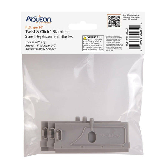 Aqueon ProScraper 3.0™ Twist&Click ™ Stainless Steel Replacement Blades Aqueon