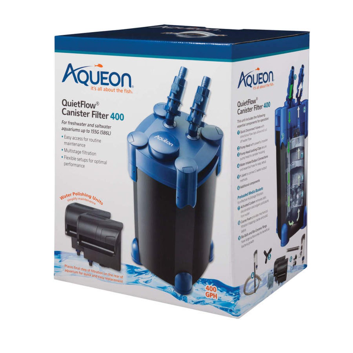 Aqueon QuietFlow Canister Aquarium Filter Aqueon