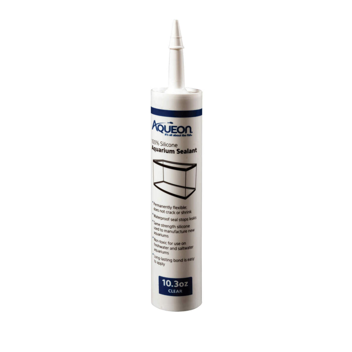 Aqueon Silicone Sealant 10oz Caulking Gun Tube Clear Aqueon