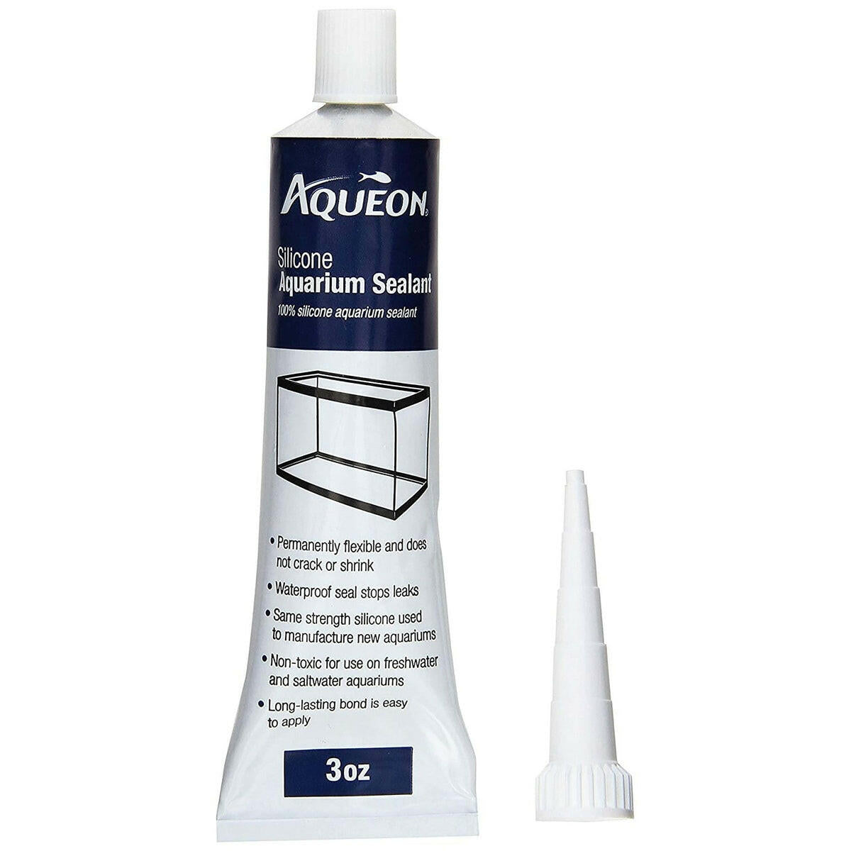 Aqueon Silicone Sealant Caulking Gun Tube Clear Aqueon