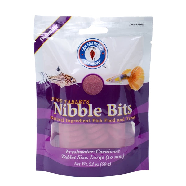 Bay Brand Nibble Bits - Freshwater Carnivore Large Tablets 2.1oz