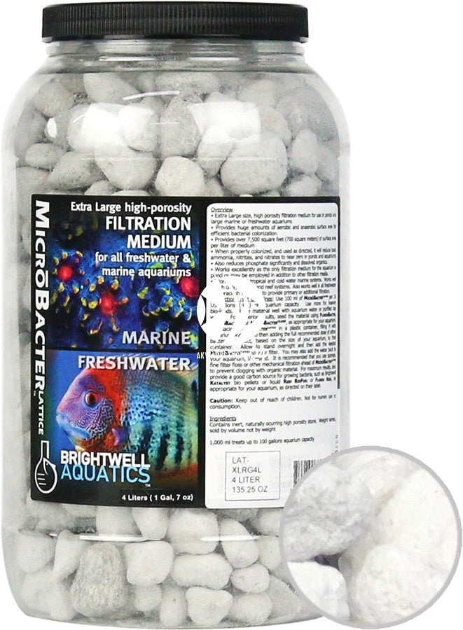 Brightwell Aquatics LAT-Med MicroBacter Lattice Medium – High-Porosity Biofiltration Media for Freshwater, Marine & Ponds Brightwell Aquatics