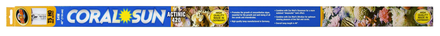 ZooMed T5 HO Coral Sun® Actinic 420 Zoo-Med