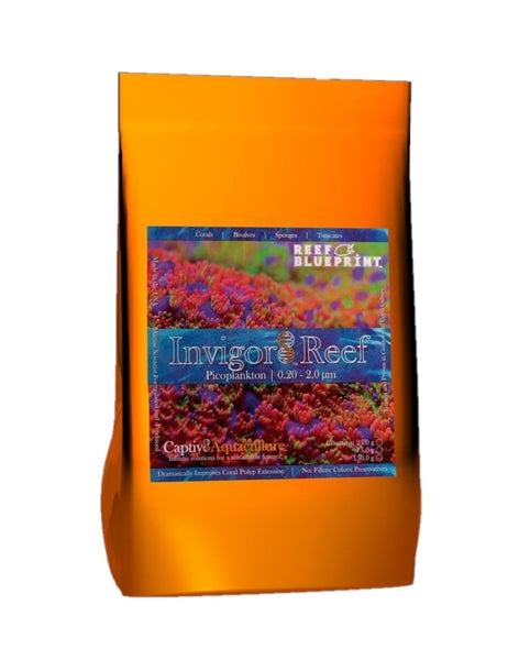 Captiv8 Reef BluePrint – Invigor8 Reef 25 g • 75 g — Food Enrichment for Color, Vitality & Recovery Captiv8 Aquaculture