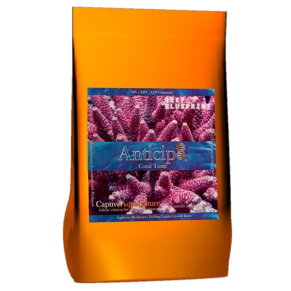 Captiv8 Reef BluePrint – Anticip8 16 Ounces • Makes 1 Gallon • 5 Gallons — Rapid Saltwater Conditioning Concentrate Captiv8 Aquaculture