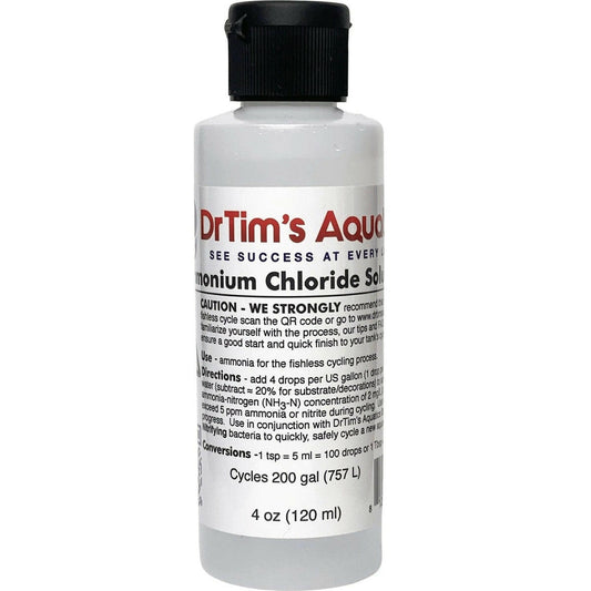 Dr. Tim’s Aquatics Ammonium Chloride Solution for Fishless Cycling Dr Tim’s Aquatics
