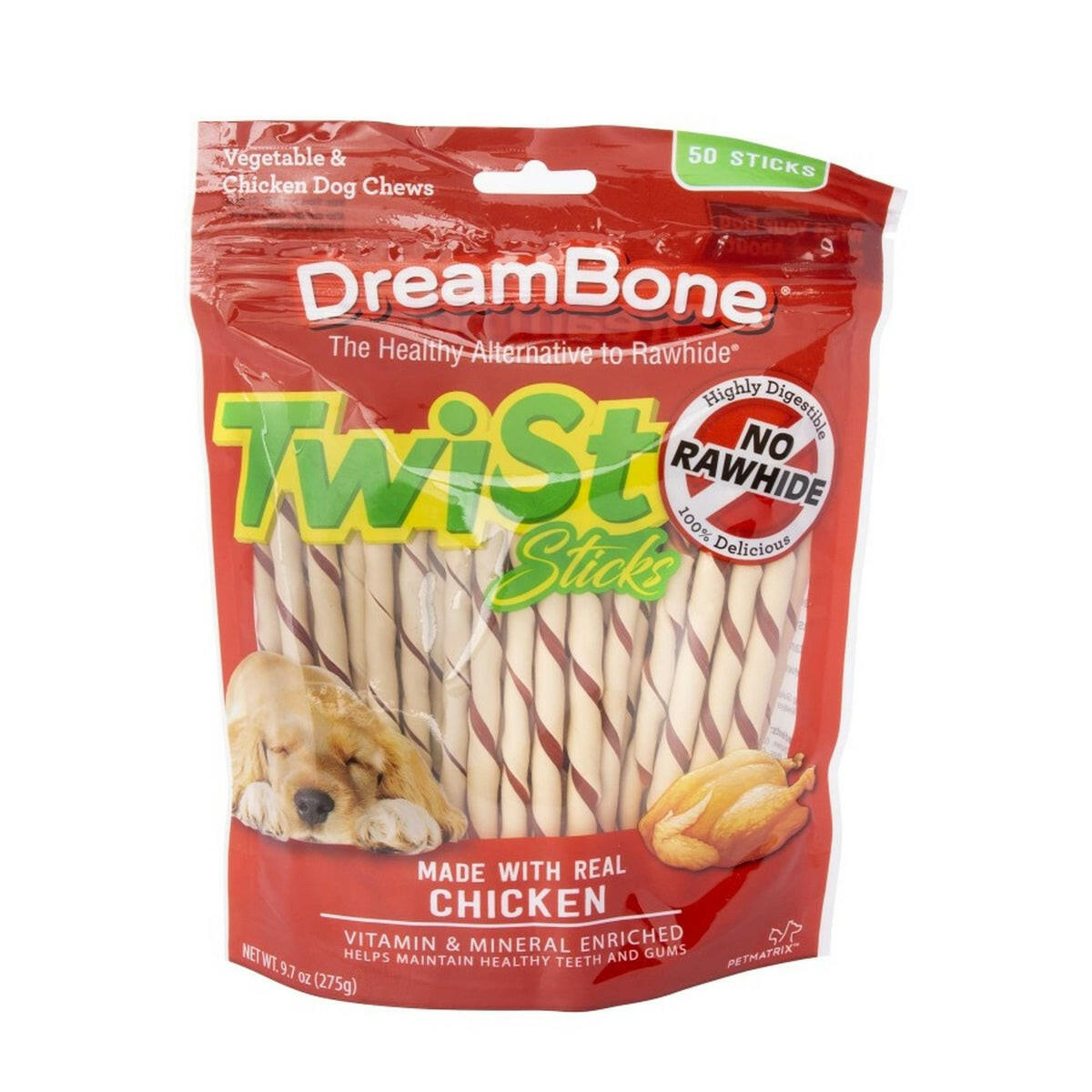 DreamBone Twist Sticks Rawhide Alternative Dog Chews DreamBone
