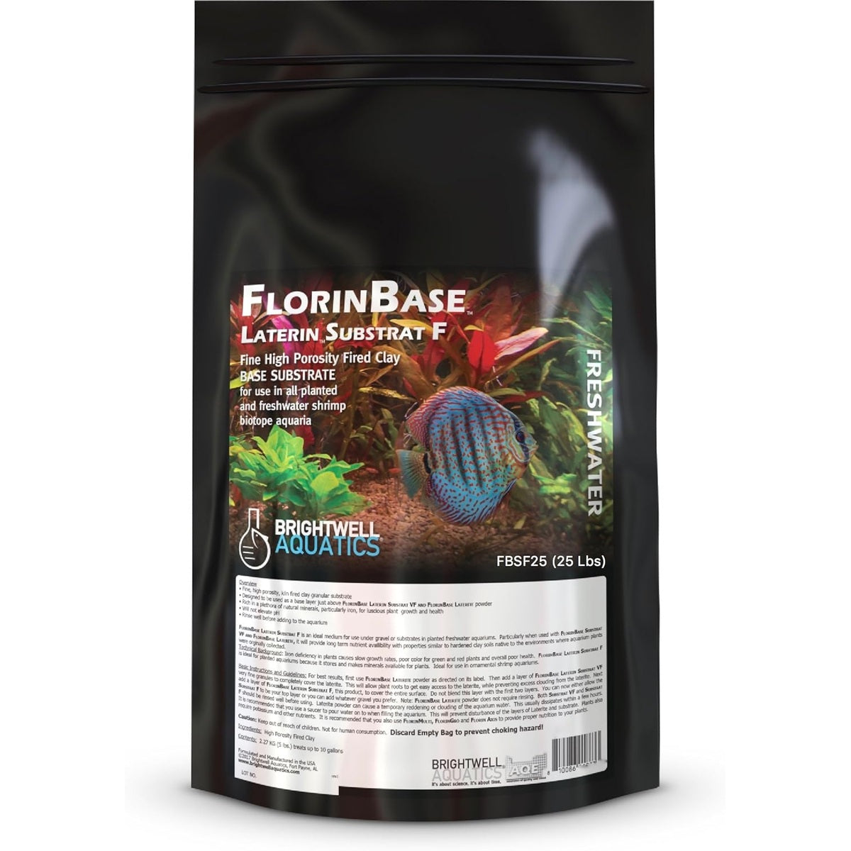 FlorinBase Laterin Substrat F – Fine, High-Porosity Clay Substrate for Planted & Shrimp Aquariums Brightwell Aquatics