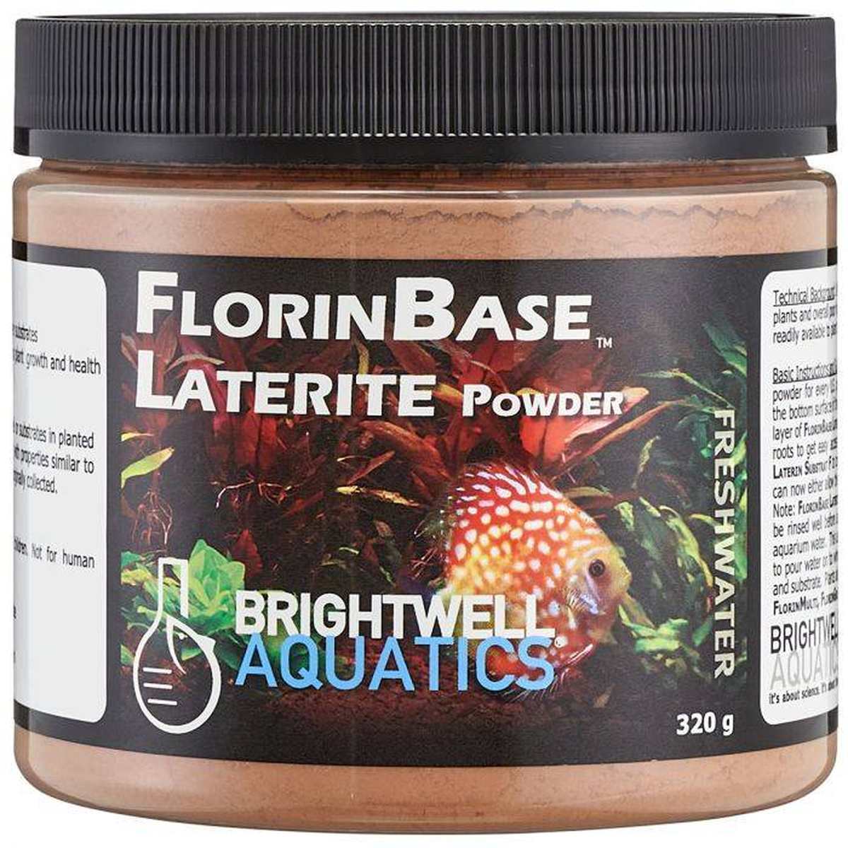 FlorinBase Laterite Powder – Natural Iron-Rich Substrate Supplement for Planted Aquariums Brightwell Aquatics