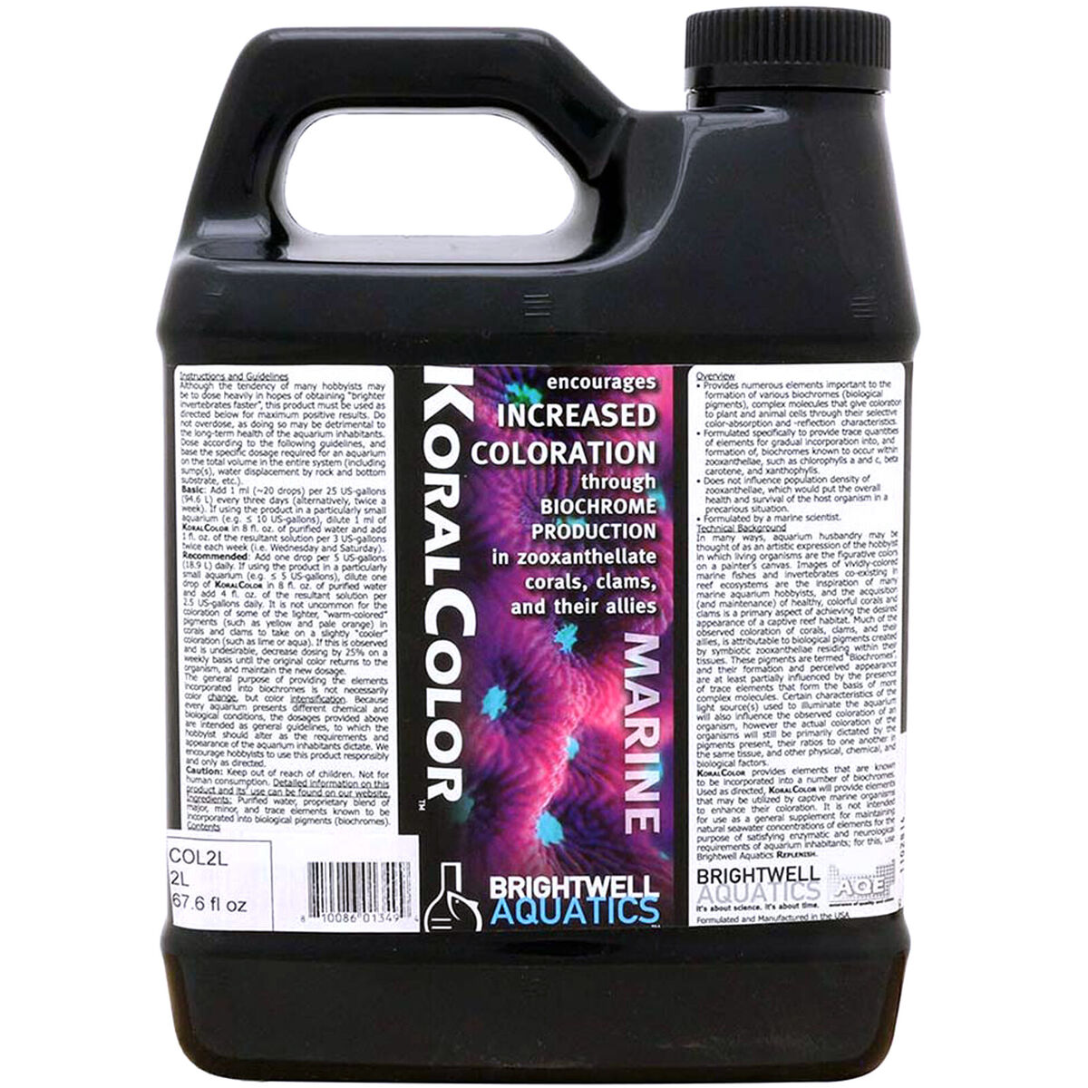KoralColor – Biochrome Enhancer for Coral & Clam Coloration Brightwell Aquatics