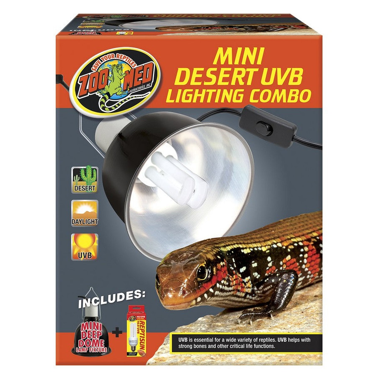 Zoo Med Mini Desert UVB Lighting Combo Zoo-Med