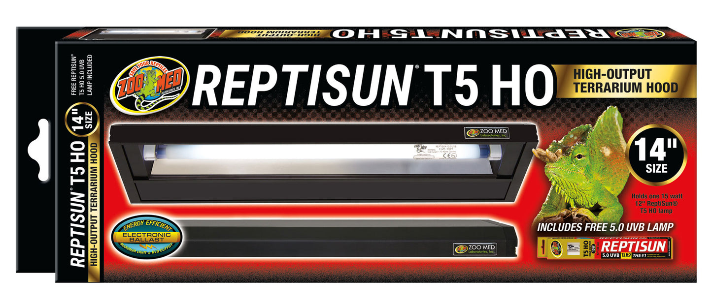 Zoo Med ReptiSun® T5 HO Terrarium Hood with 5.0 Bulb Zoo-Med