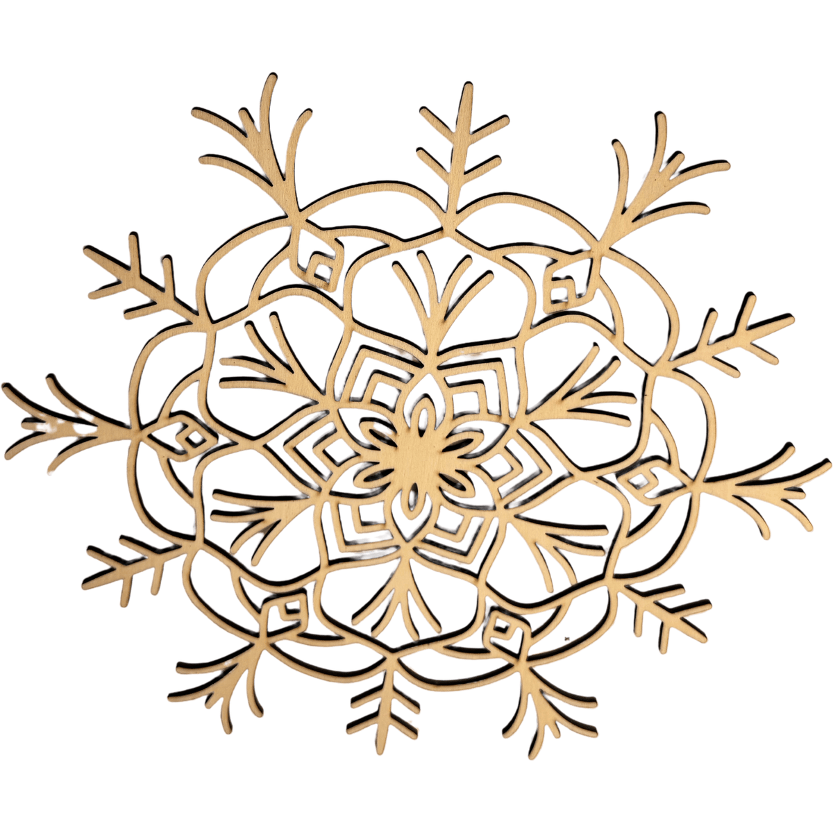 Lawn and Pets Christmas Wood Snow Flakes Design 50 Lawn and Pets