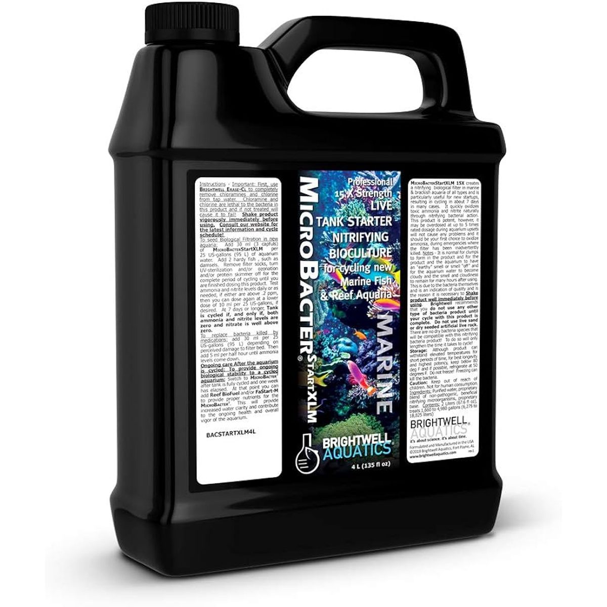 MicroBacter Start XLM – Professional Strength Nitrifying Bacteria for Marine & Reef Aquariums Brightwell Aquatics