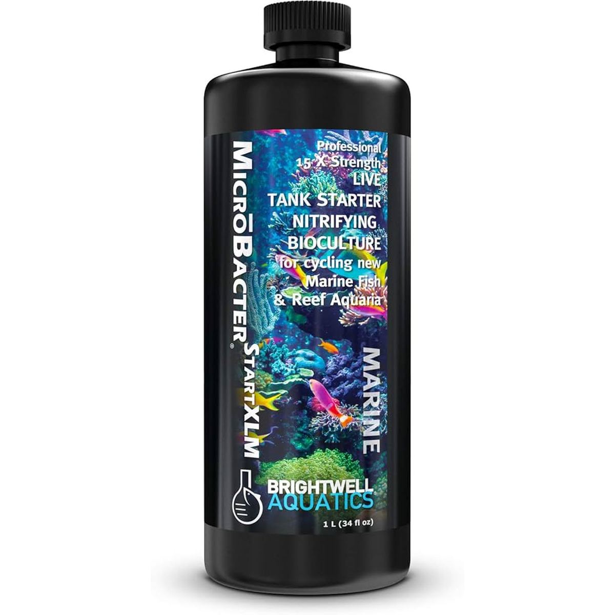 MicroBacter Start XLM – Professional Strength Nitrifying Bacteria for Marine & Reef Aquariums Brightwell Aquatics