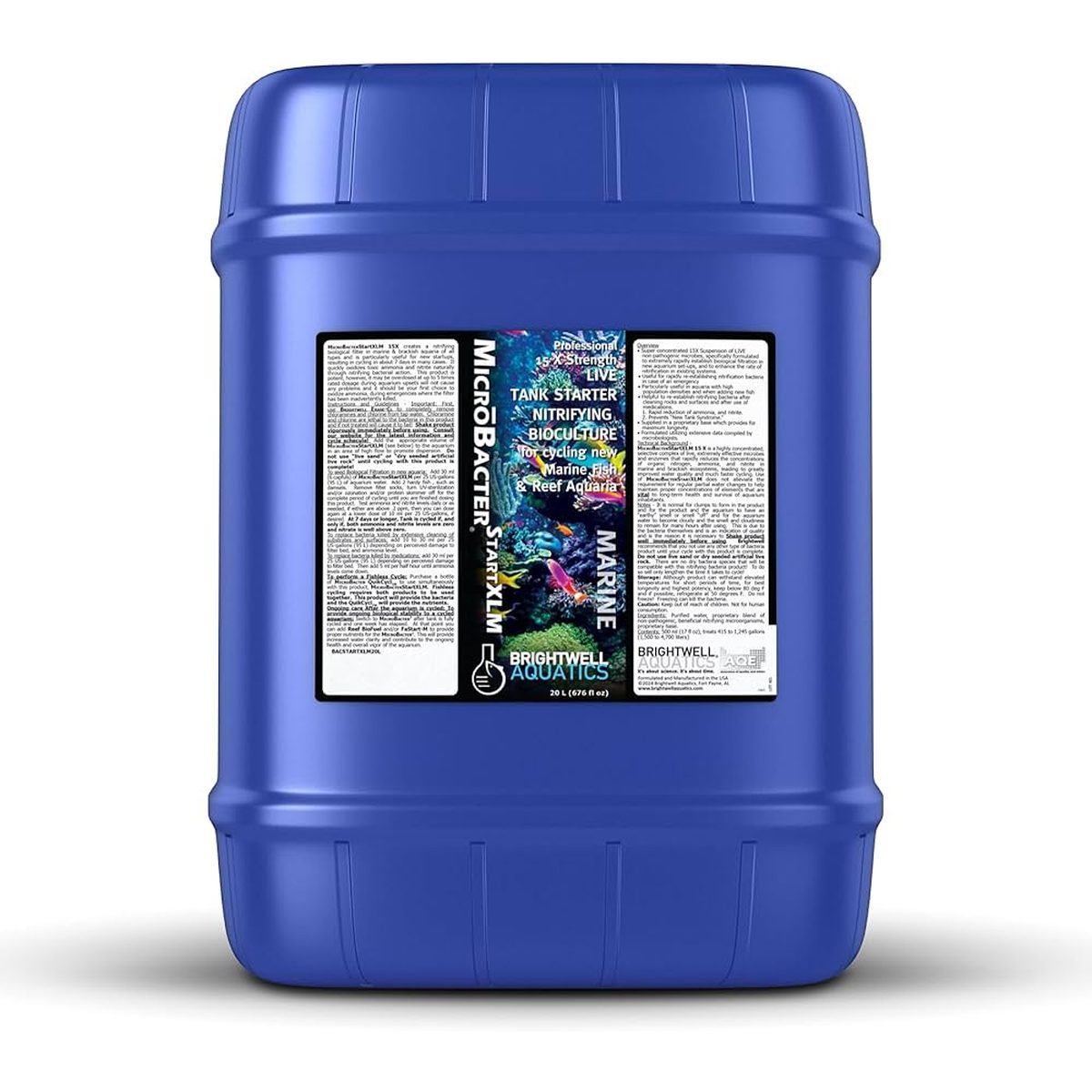 MicroBacter Start XLM – Professional Strength Nitrifying Bacteria for Marine & Reef Aquariums Brightwell Aquatics