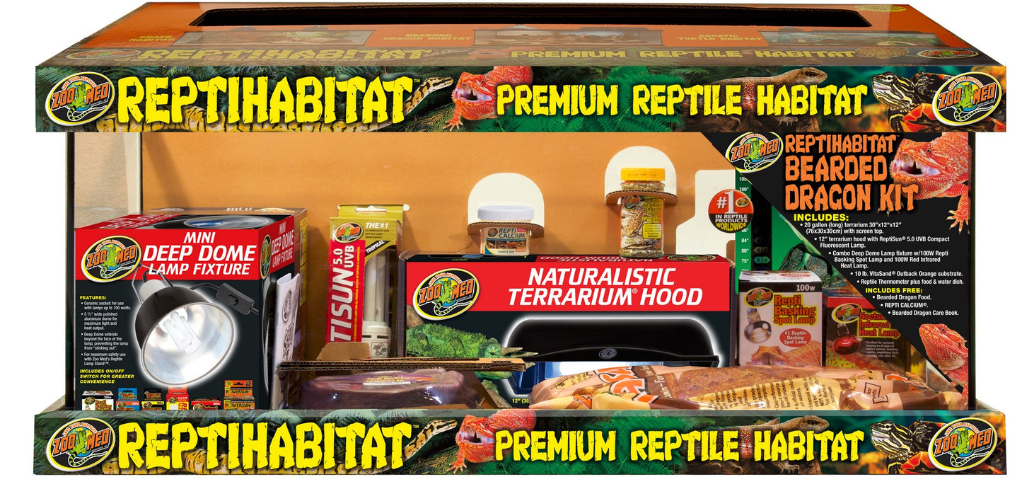 Zoo Med 20 Gallon ReptiHabitat™ Bearded Dragon Kit