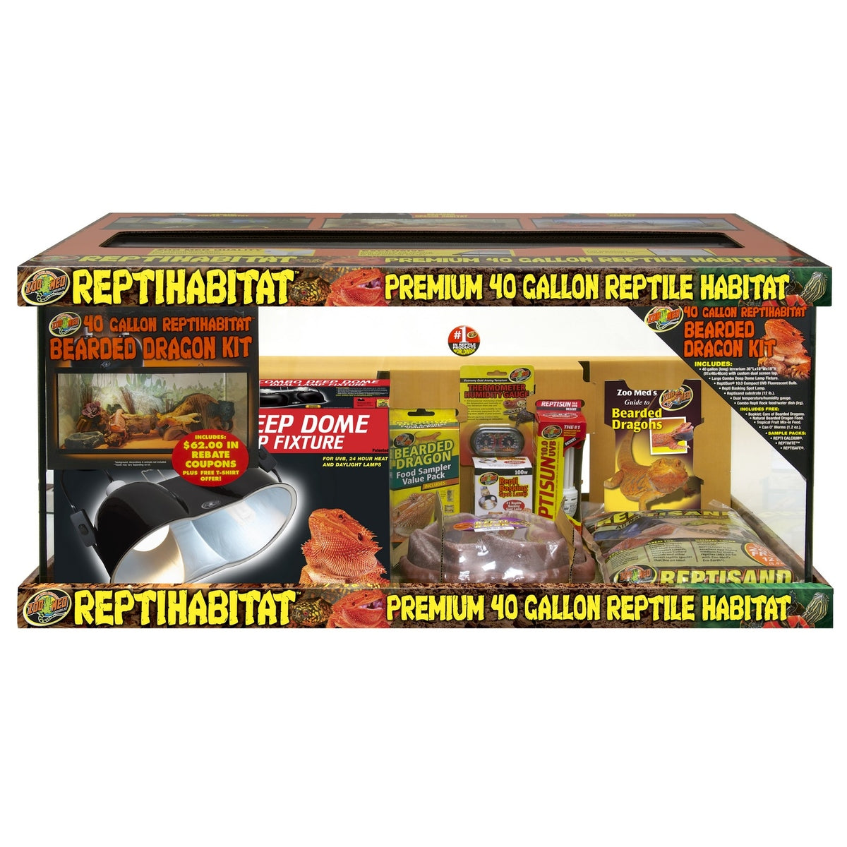 Zoo Med 40 Gallon ReptiHabitat™ Bearded Dragon Kit