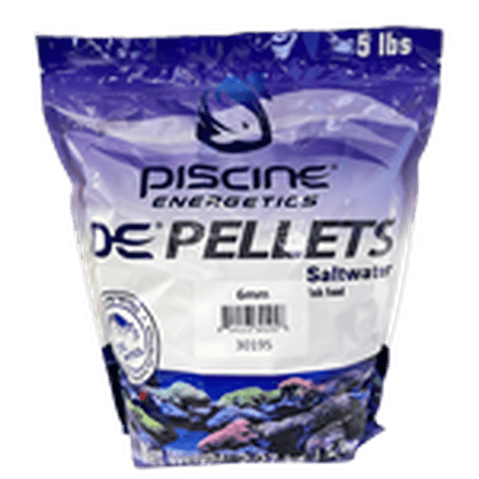 PE Mysis Pellets Saltwater 6mm - 5lb Pouch Piscine Energetics