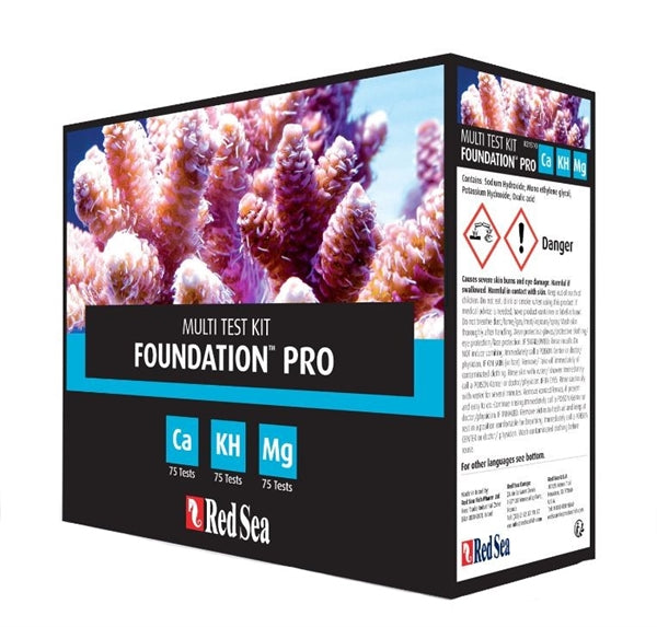 Red Sea Reef Foundation Pro Multi Test Kit Ca, Alk, Mg — Calcium, Magnesium & Alkalinity Red Sea