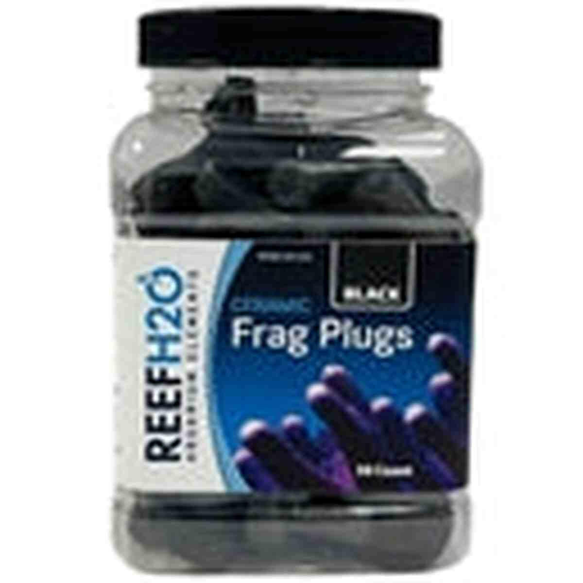 ReefH2O Bulk Ceramic Frag Plug Black 50 Count Jar ReefH2O
