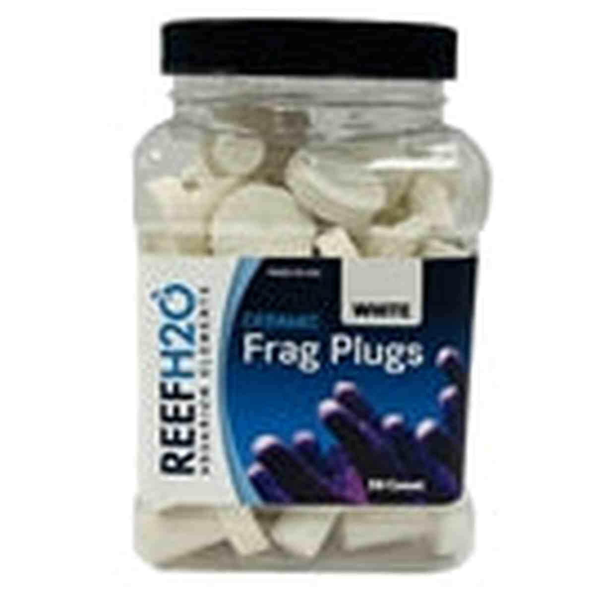 ReefH2O Bulk Ceramic Frag Plug White 50 Count Jar ReefH2O