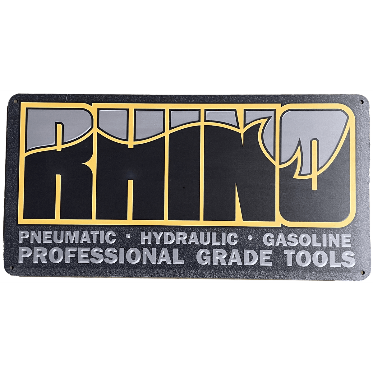 Rhino Tacker Sign 30"X15" Aluminum Rhino