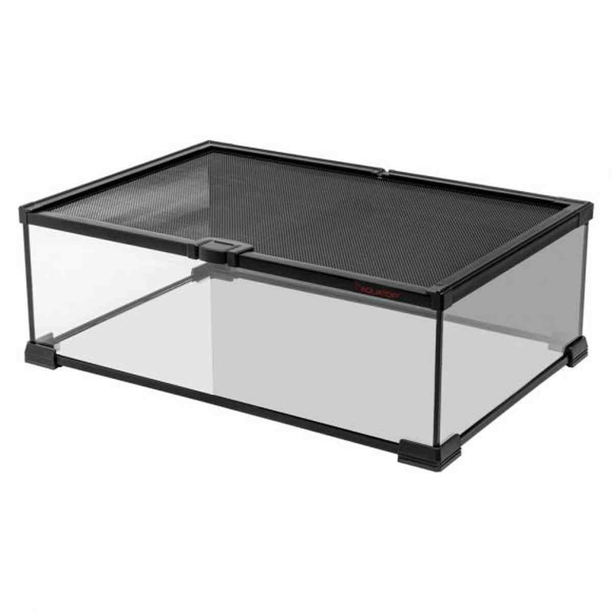 TERRATOP 5.7-Gallon Rectangular Terrarium with Mesh Top – Spacious Glass Habitat for Reptiles (RT-5.7