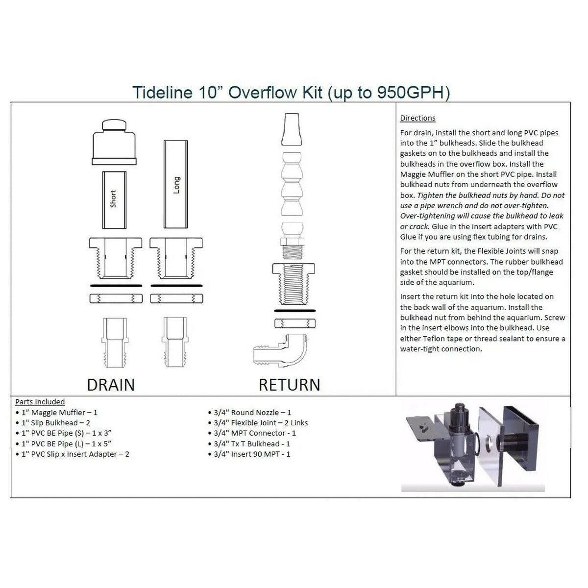 Tideline 20" Overflow Kit