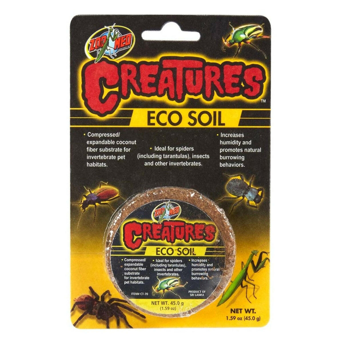 Zoo Med Creature Eco Soil Coconut Fiber Substrate Lawn and Pets