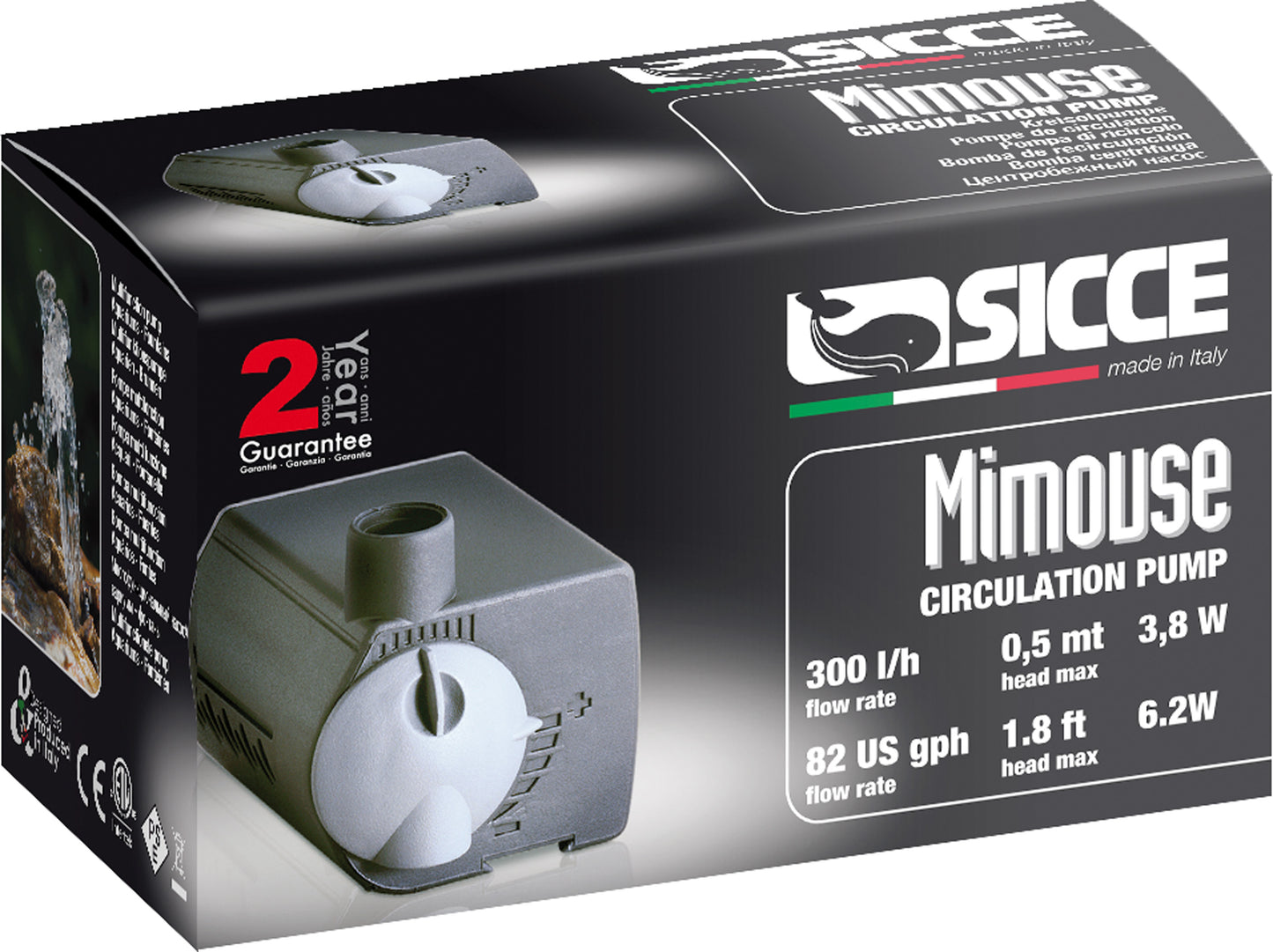 Sicce MI MOUSE Pump - 82 GPH - 1ea