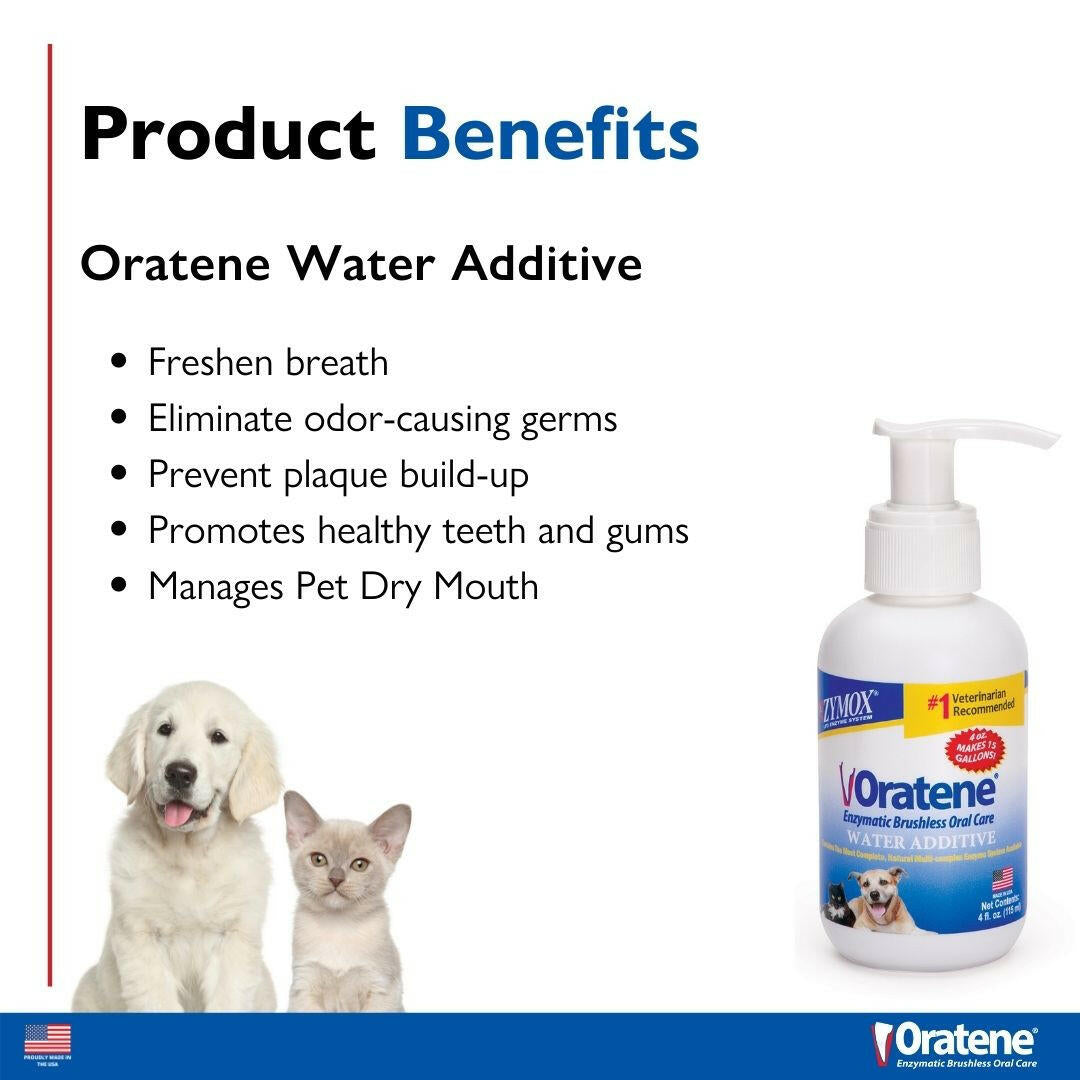 Zymox Oratene Enzymatic Brushless Water Additive.