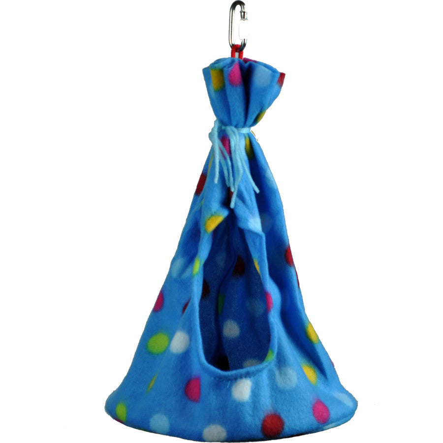 A & E Cages Happy Beaks Fleece Teepee Bird Toy