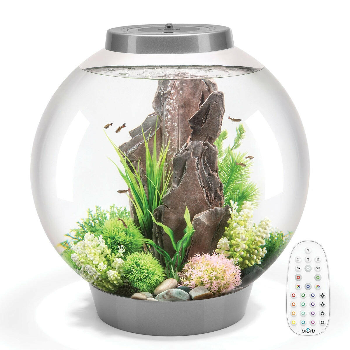 biOrb Classic 60 Aquarium with MCR LED - 16 Gallon - Silver BiOrb